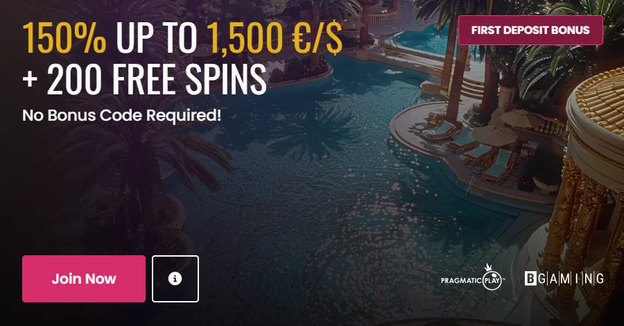 VegasNow Bonus of First Deposit