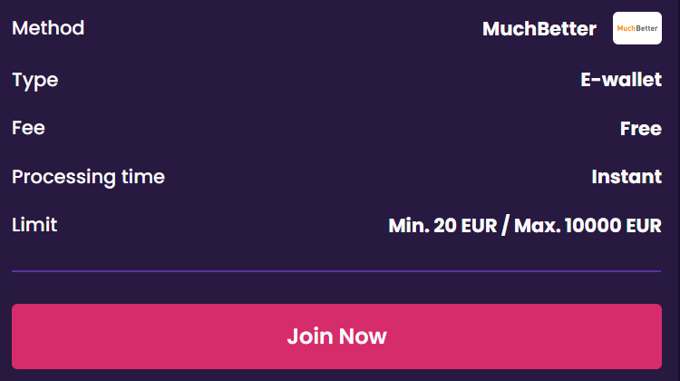 MuchBetter Deposit Method