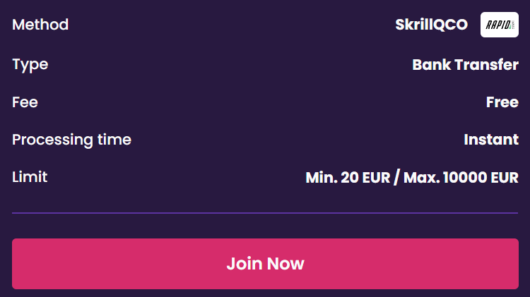 Bank Transfer Method for VegasNow Deposit